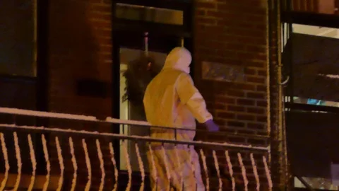 First responders fully equiped to respond to COVID-19 call Stock Footage 127051895