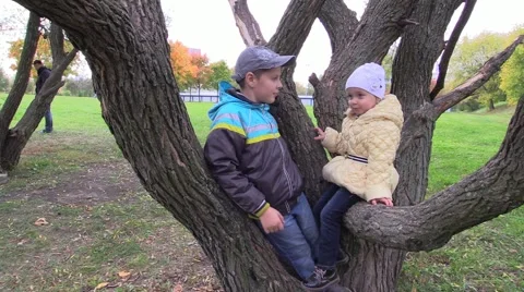 First romantic feeling. Childhood. Stock Footage 42058907