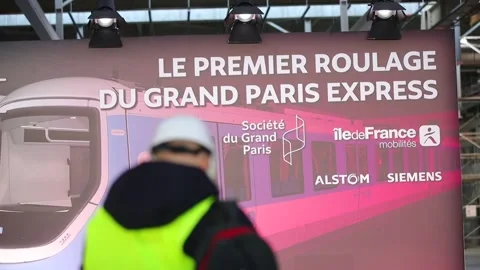 First route of Paris line 15 south starts operating, París, FR - 28 Nov 2023 Stock Footage 256796673