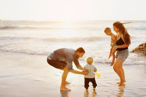 First rule of summer take a trip to the beach Stock Photos