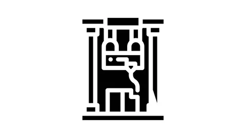 First sample production glyph icon animation Stock Footage 166486839