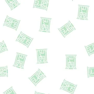 First sample production glyph vector seamless pattern Illustrazione stock