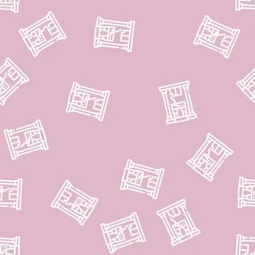 First sample production line vector seamless pattern 库存插图