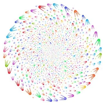 First Satellite Curl Cluster Stock Illustration