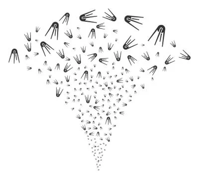 First Satellite Fountain Stream Stock Illustration