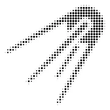 First Satellite Halftone Icon 스톡 일러스트