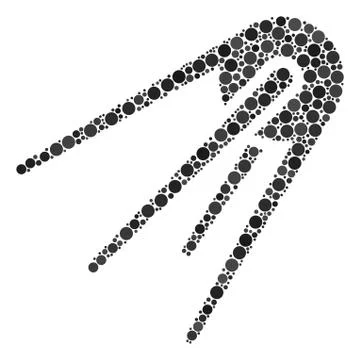 First Satellite Mosaic of Filled Circles Illustrazione stock