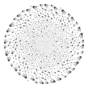 First Satellite Twirl Round Cluster Stock Illustration