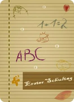 First school day Stock Illustration