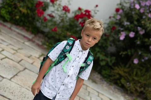 The first school day. Stock Photos