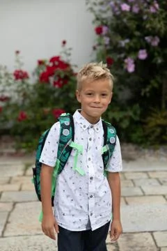 The first school day. Stock Photos