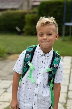 The first school day. Stock Photos