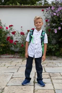 The first school day. Foto stock