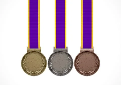 First Second And Third Medals Illustrazione stock