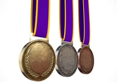 First Second And Third Medals Stock Illustration