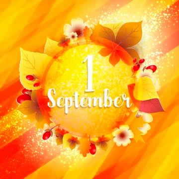 First September Autumn Background Stock Illustration