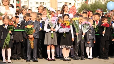 First September. Beginning of school year Stock Footage