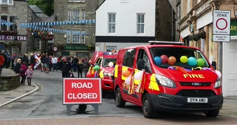 The first Shetland Pride march in Lerwick, Shetland, Scotland, UK. Stock Footage 239770796