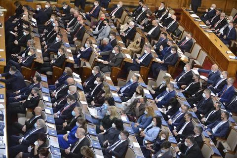 First sitting of the 45th National Assembly Stock Photos