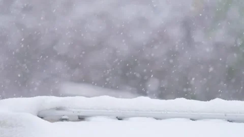 First snow - falling snow - snowflakes falling 動画素材 259617103