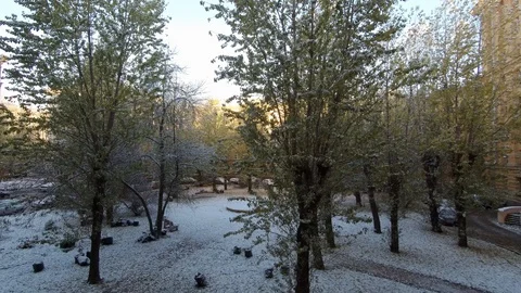 First snow Stock Footage 97455650