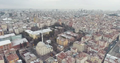 First snow in istanbul mosque 스톡 동영상 101246373