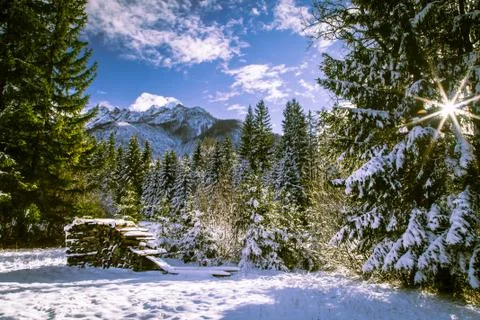 First snow at the mountain Stock Photos