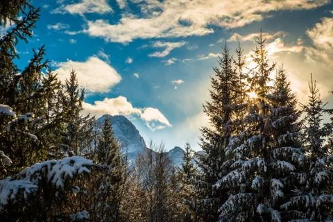 First snow at the mountain Stock Photos