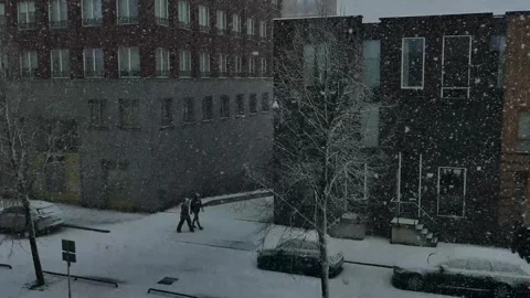 The first snow in the new year Stock Footage 325660652