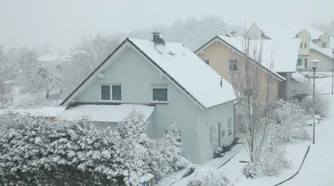 First Snow, Snowfall in Germany 2 库存影片 46154590