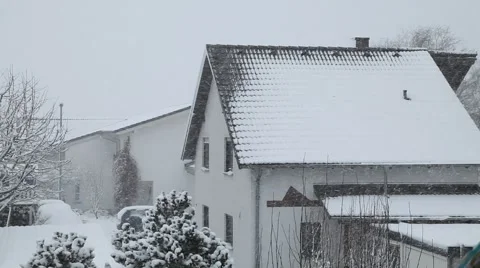 First Snow, Snowfall in Germany 4 库存影片 46153657