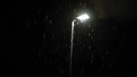 First Snowfall Overlay in United Kingdom Black Background. Falling Snowflakes in Stock Footage 228755313