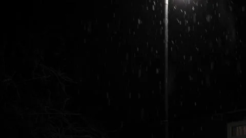 First Snowfall Overlay in United Kingdom Black Background. Falling Snowflakes in Stock Footage 235865337