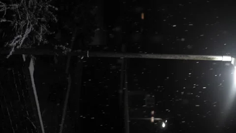 First Snowfall Overlay in United Kingdom Black Background. Falling Snowflakes in Stock Footage 247550258