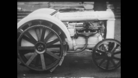 The first Soviet tractor Stock Footage 235539393