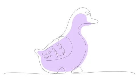 First spring bird hand draw continues one line. Vector stock illustration 스톡 일러스트