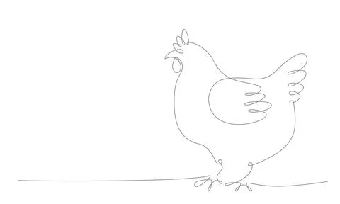 First spring bird hand draw continues one line. Vector stock illustration Stock Illustration