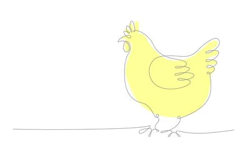 First spring bird hand draw continues one line. Vector stock illustration Stock Illustration