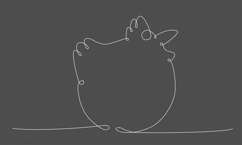 First spring bird hand draw continues one line. Vector stock illustration Stock Illustration