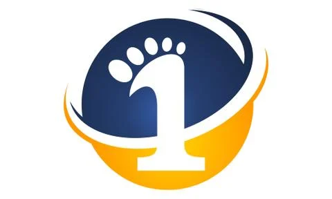 First Step Logo Design Template Vector Stock Illustration