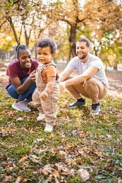 First Steps in Autumn Splendor Stock Photos