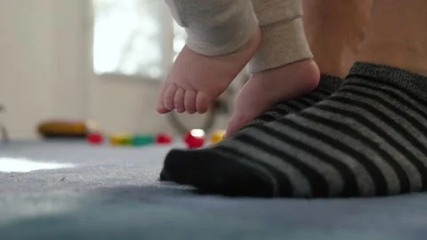 First Steps with Parent Support Stock Footage 321899788