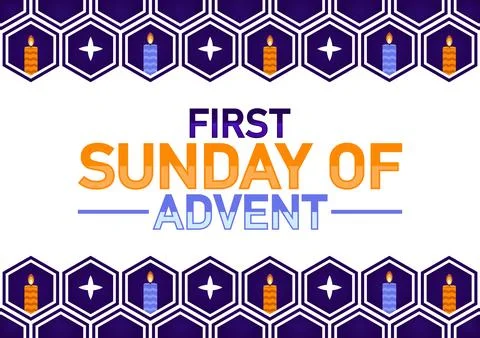 First Sunday Of Advent, Modern background 스톡 일러스트
