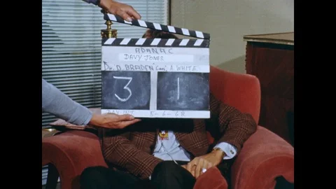 First take of interview with musician Davy Jones, UK 1968 Video stock 133274518