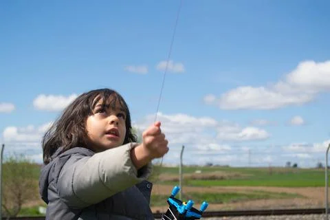 For the first time alone with the comet Stock Photos