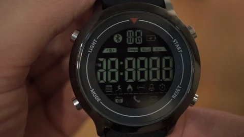 First time turning on smart watch Stock Footage 94345517