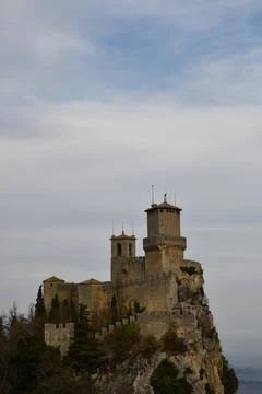 First Tower (Guaita) in San Marino Stock Photos