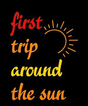 First Trip Around the Sun Stock Illustration