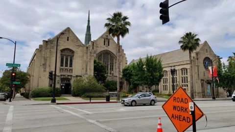 First United Methodist Church Pasadena California USA Stock Footage 155365499