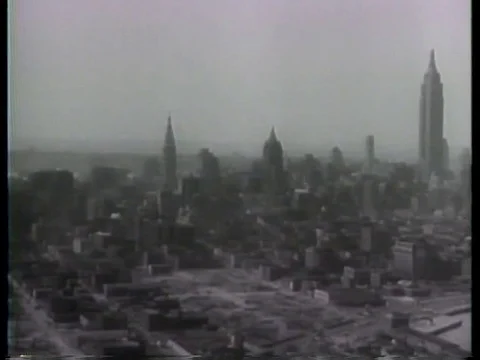 First Use of a Wrecking Ball to Demolish New York City Slums 1940s Stock Footage 82094882